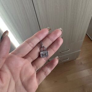 Elegant Silver Padlock Pendant Necklace